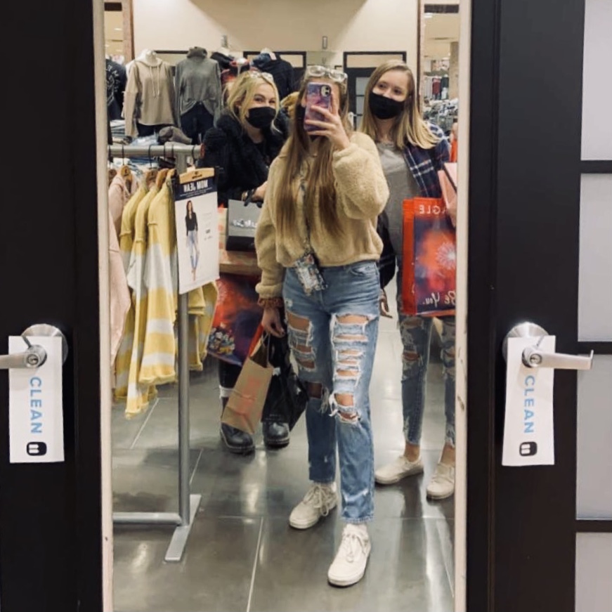 Hannah Klimek, Chloe Willochell, and Daisy Wishard safely partook in Black Friday shopping this year. While shopping on Black Friday with friends is an exciting and fun activity, this year felt and looked a little different. 