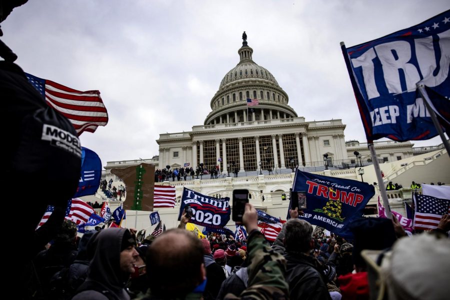 Trump supporters protest outside of Capitol Building January 6, 2020