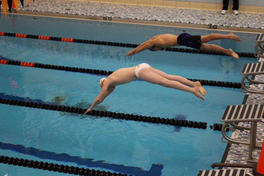 Girls and Boys Varsity Swim Team Beats Armstrong on Senior Night