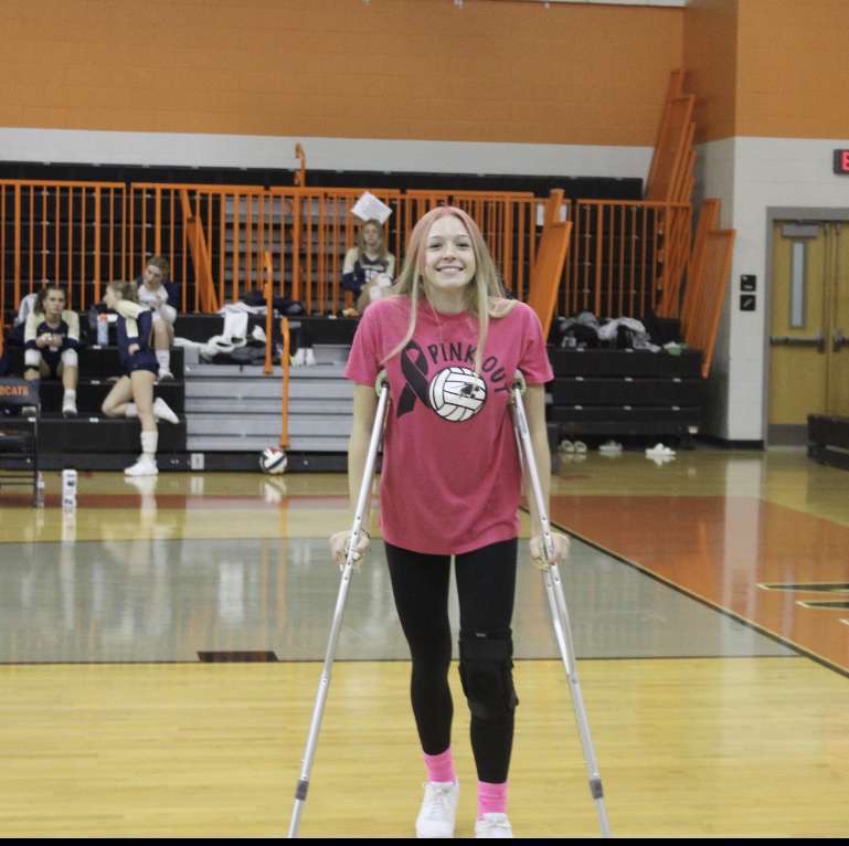 Kenzie Myers at the Volleyball Pink Out game!