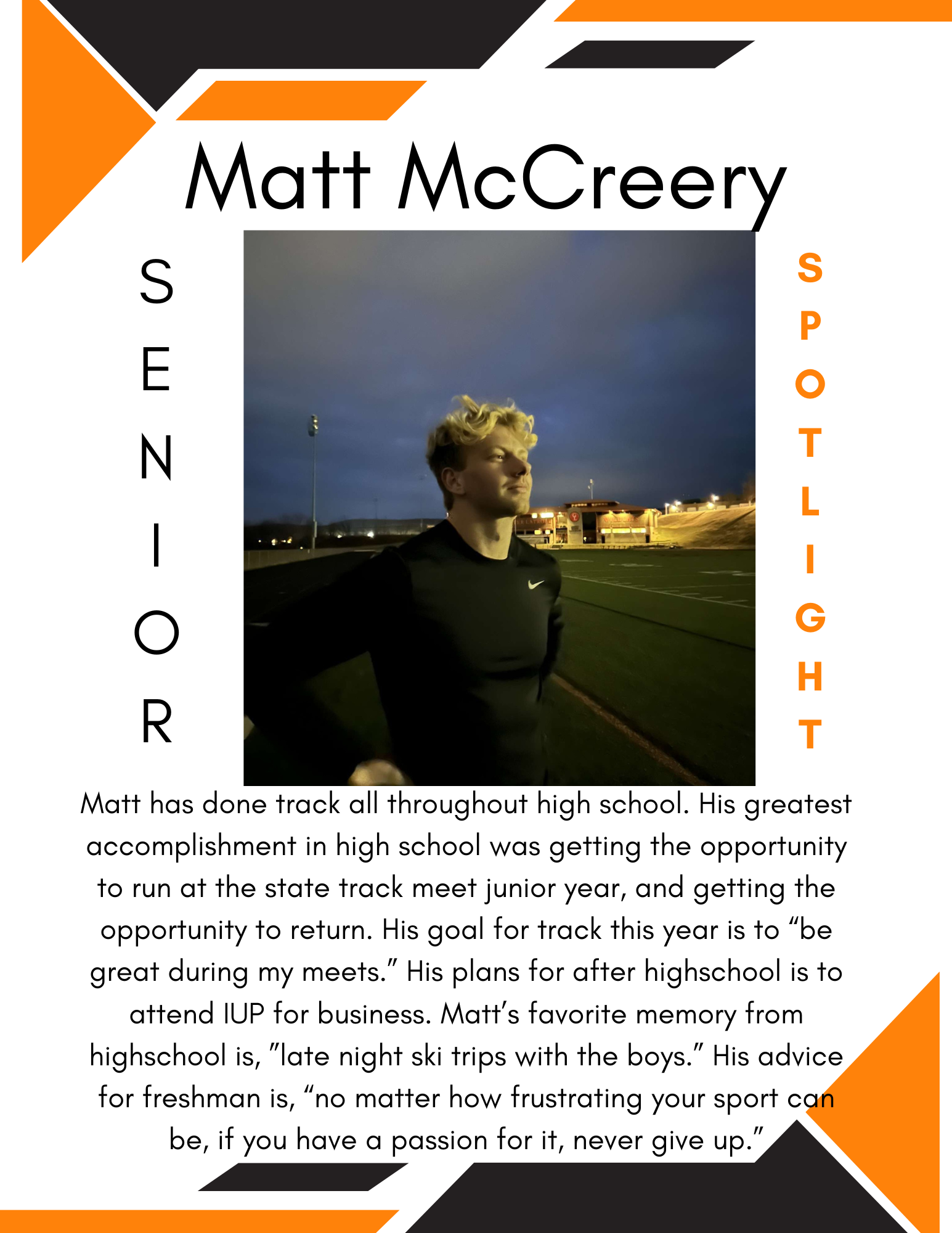 Senior Spotlight: Matt McCreery