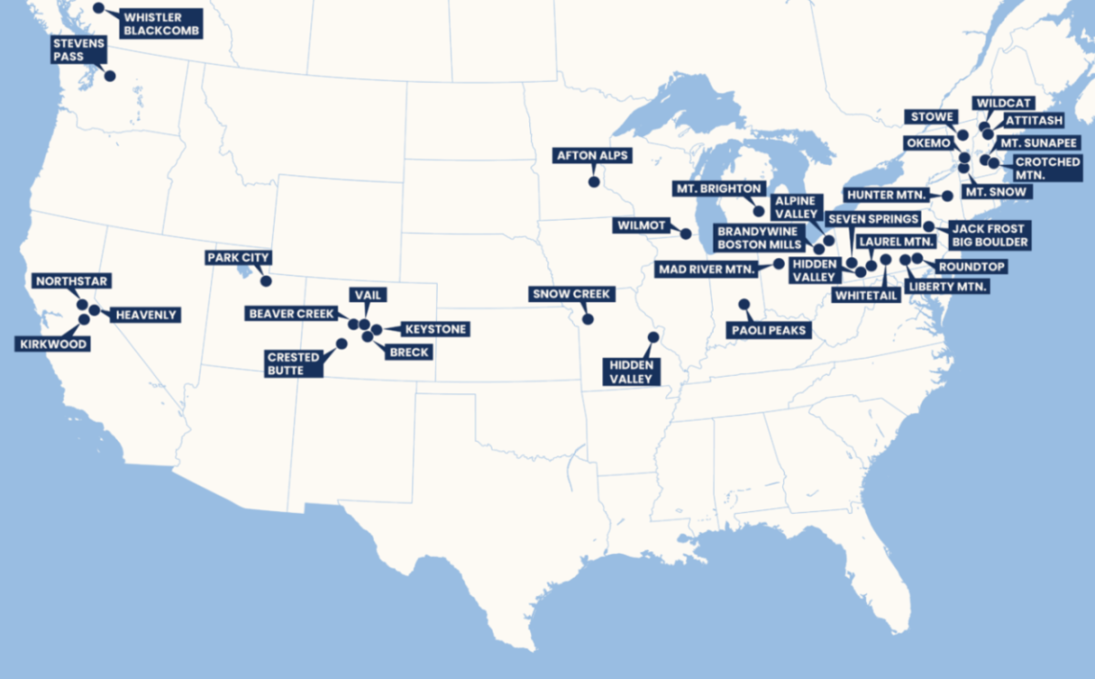 Vail owned and operated resorts in North America