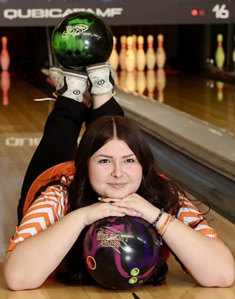 Katelynn Kerchner, star bowler and growing cosmetologist.
